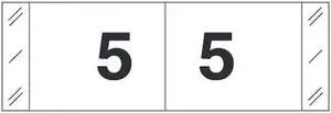 Tabbies 11830 Compatible Numeric "5" Labels, Laminated Stock, 1/2" X 1-1/2" Individual Numbers - Roll of 500