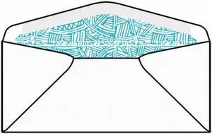 #10 Neopost Machine Insertable Lookins Envelopes, 4-1/8" x 9-1/2", 24# White, Blue Wesco Tint, Poly Window (Box of 500)