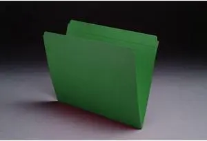11pt Green Folders, Full Cut Reinforced TOP TAB, Letter Size (Box of 100)