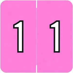 Barkley FNBRM Compatible  "1" Numeric Labels, Laminated Stock, 1-1/2" x 1-1/2" Individual Numbers - Roll of 500