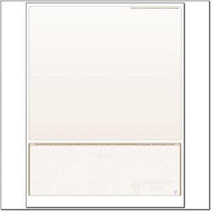 Brown Laser Check, Bottom Position, Fingerprint II, Panels at 4 - 3-1/2 - 3-1/2 (Ream of 500)