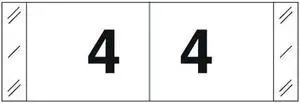 Tabbies 11830 Compatible Numeric "4" Labels, Laminated Stock, 1/2" X 1-1/2" Individual Numbers - Roll of 500