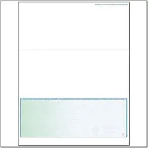 Green to Blue Rainbow Laser Check, Bottom Position, Fingerprint II, Tri-Fold (Ream of 500)