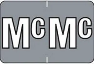 Colwell Compatible Alpha "Mc" Labels, Polylaminated Stock, 1" X 1-1/2" Individual Letters - Pack of 240