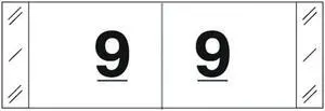 Tabbies 11830 Compatible Numeric "9" Labels, Laminated Stock, 1/2" X 1-1/2" Individual Numbers - Roll of 500