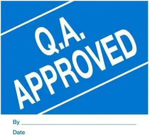 4" x 4" Q.A. Approved Labels (500 per Roll)
