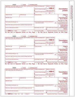 TFP 1099-C Federal Copy A - Pack of 100