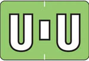 Colwell Compatible Alpha "U" Labels, Polylaminated Stock, 1" X 1-1/2" Individual Letters - Pack of 225
