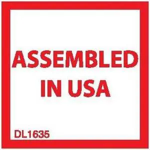 1" x 1" Assembled in USA Labels (500 per Roll)