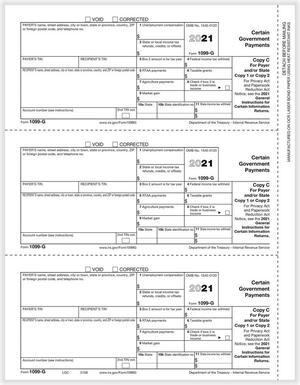 TFP 1099-G Payer Copy C and/or State/Copy 1, 2 - Pack of 100