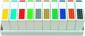 Tabbies 11850 Compatible "0-9" Numeric Labels, Laminated Stock, 1/2" X 1-1/2" Complete Set - 10 Rolls of 500