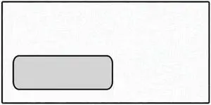 #5 W-2 Poly Window Envelopes, 3-13/16" x 7-13/16", 24#, White, Diagonal Seam, Blue Wesco Inside Tint (Box of 500)