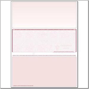 Burgundy Laser Check, Middle Position, Fingerprint II, Panels at 3-1/2 - 3-1/2 - 4 (Ream of 500)