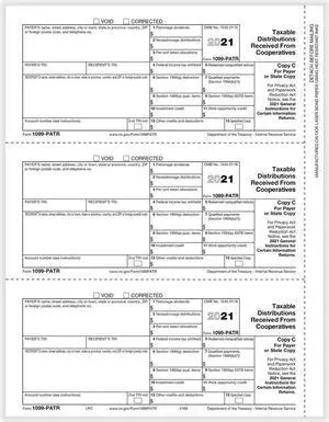 TFP 1099-PATR Payer Copy C and/or State/Copy - Pack of 100