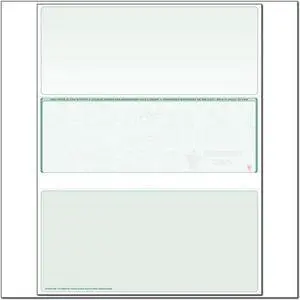 Green Laser Check, Middle Position, Fingerprint II, Panels at 3-1/2 - 3-1/2 - 4 (Ream of 500)