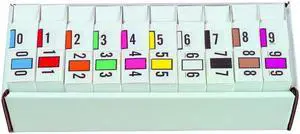 Jeter 0300 Compatible Numeric "0-9" Labels, Laminated Stock, 1-5/8" x 15/16" Complete Set - 10 Rolls of 500