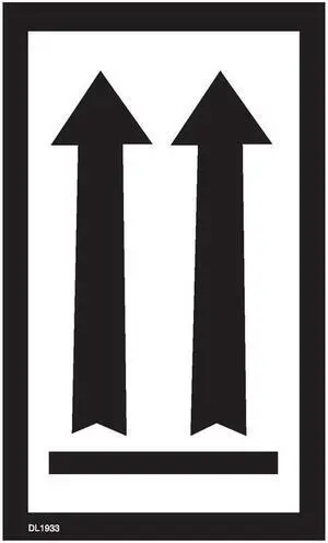 3" x 5" Arrows Up Labels (500 per Roll)