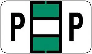 Jeter 0200 Compatible "P" Labels, Laminated Stock, 15/16" X 1-5/8" Individual Letters - Roll of 500