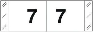 Tabbies 11830 Compatible Numeric "7" Labels, Laminated Stock, 1/2" X 1-1/2" Individual Numbers - Roll of 500