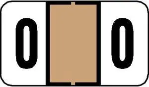 Jeter 7300 Compatible Numeric "0" Labels, Laminated Stock, 15/16" X 1-5/8" Individual Numbers - Roll of 500