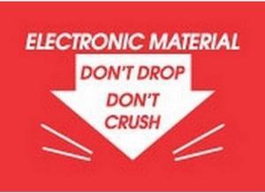 3" x 5" Electronic Material Don't Drop Don't Crush Labels (500 per Roll)