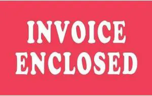 2" x 3" Invoice Enclosed Labels (500 per Roll)