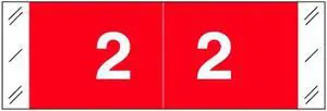 Tabbies 11850 Compatible Numeric "2" Labels, Laminated Stock, 1/2" X 1-1/2" Individual Numbers - Roll of 500