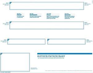 8-1/2" x 11" Mother/Father/Infant Bands w/ ID Card & Tamper Evident Wristband Tabs (Carton of 500) 8-1/2" x 11" Mother/Father/Infant Bands w/ ID Card & Tamper Evident Wristband Tabs (Carton of 500)