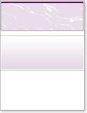 8-1/2'' x 11" Standard Purple Marble Laser Check, Top Position, 24# Stock (Carton of 2500) 8-1/2'' x 11" Standard Purple Marble Laser Check, Top Position, 24# Stock (Carton of 2500)