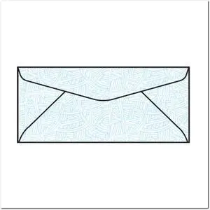 #10 Regular Wesco Tint, White Sulphite, 4-1/8" x 9-1/2" Blue Wesco Inside Tint, Diagonal Seams, No Window (Box of 500)