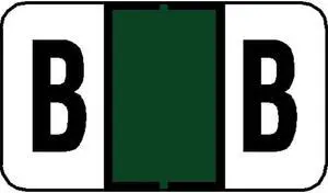 Jeter 7200 Compatible "B" Labels, Laminated Stock, 15/16" X 1-5/8", Individual Letters - Pack of 240