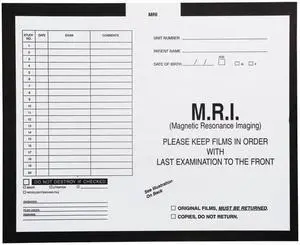 M.R.I., Black - Category Insert Jackets, System II, Open Top - 14-1/4" x 17-1/2" (Carton of 250)