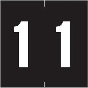 IEC/AFV Compatible Numeric "1" Labels, Laminated Stock, 1-7/8" X 1-7/8" Individual Numbers - Roll of 500