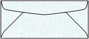 #6-3/4 Regular Envelopes, 3-5/8" x 6-1/2", 24#, White, Diagonal Seam, Blue Wesco Inside Tint, No Window (Box of 500)