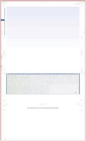 Green to Blue Rainbow Pressure Seal Check, Middle Position, Fingerprint II, EZ Fold (Ream of 500)