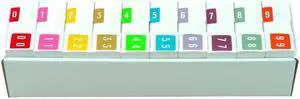 Barkley FNDBM Compatible  Numeric Labels, Laminated Stock, 1-1/2" x 1-1/2", Starter Set - 10 Rolls of 500