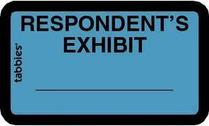 Legal Exhibit Labels, Light Blue Respondents's Exhibit Labels, 1-5/8" X 1" (Pack of 252 Labels)