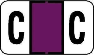 Tab 7200 Compatible "C" Labels, Laminated Stock, 15/16" X 1-5/8" Individual Letters - Roll of 500