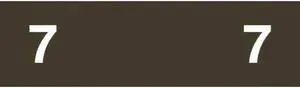 Ames Compatible "7" Numeric Labels, Laminated Stock, 1/2" x 1-3/4" Individual Numbers - Roll of 1000