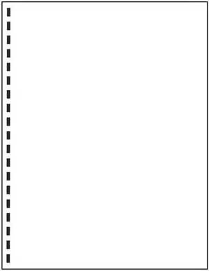 8-1/2" x 11" Laser Cut Sheet, 24# White Stock, 19 Rectangular Holes Left Side (Carton of 2500)