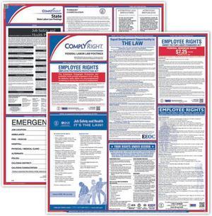ComplyRight Fed/State Connecticut Compliance Labor Law Poster Kit (Administrative), Laminated 24" x 37" - 1 set per pack