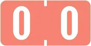 Tab Compatible Mini Numeric "0" Labels, Vinyl Kimdura Stock, 1/2" X 1" Individual Numbers - Roll of 500