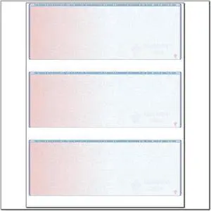 Red to Blue Rainbow Laser Check, All Position, Fingerprint II, Tri-Fold (Ream of 500)