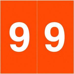 S & W SWNM Compatible  "9" Numeric Labels, Laminated Stock, 1-1/2" x 1-1/2" Individual Numbers - Roll of 500