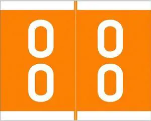 Barkley SFDM Compatible "00" Double Digit Labels, Laminated Stock, 1-3/16" X 1-1/2" Individual Numbers - Roll of 500