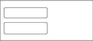 #9, Double Window Envelope, 3-7/8" x 8-7/8", 24# White Wove, (Box of 500)