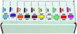 Jeter 2600 Compatible Numeric "0-9" Labels, Laminated Stock, 1-5/8" x 15/16" Complete Set - 10 Rolls of 500