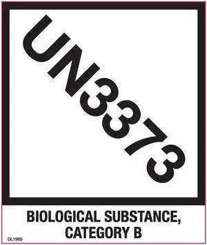 4-3/4" x 4 Biological Substance, Category B "UN3373" (500 per Roll)