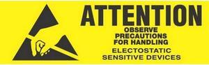 5/8" x 2" Attention Observe Precautions Labels (500 per Roll)