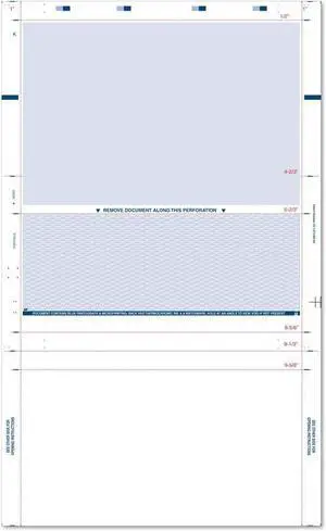 8-1/2" x 14" Z Fold Check Blue (Box of 2000)